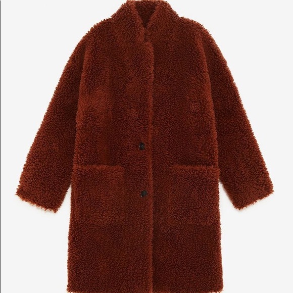 NEW Zara double faced faux fur coat blogger style - Picture 9 of 9